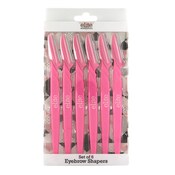 Wholesale - 6pc PINK EYEBROW RAZORS C/P 144, UPC: 769898738869